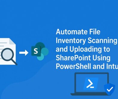 PowerShell automation scanning Windows devices for files and uploading results to SharePoint using Intune.