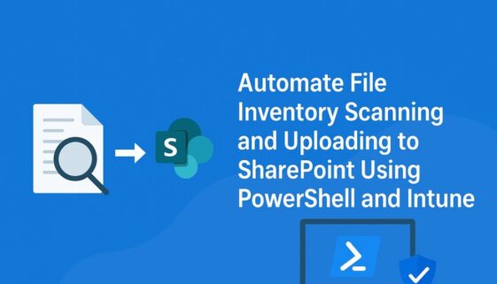 PowerShell automation scanning Windows devices for files and uploading results to SharePoint using Intune.