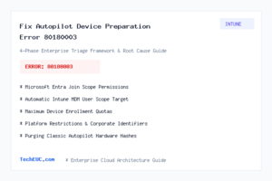 Fix Autopilot Device Preparation Error 80180003 - 4-Phase Enterprise Triage Guide