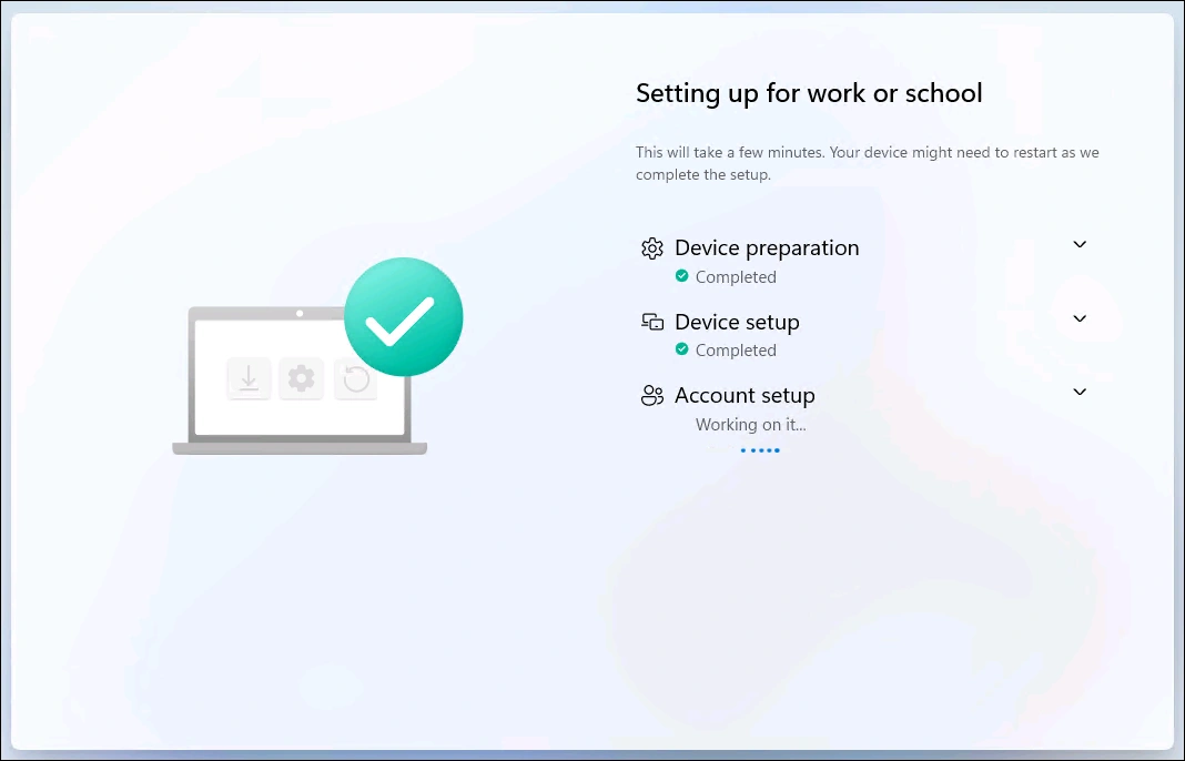 Windows 11 desktop ready to use after Autopilot enrollment