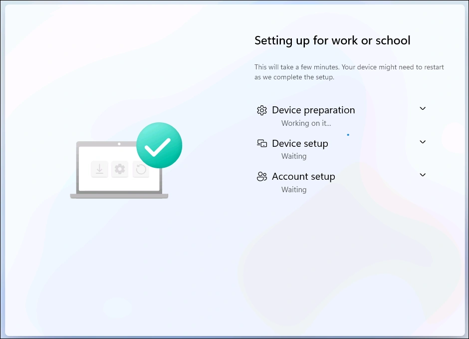 Windows Autopilot Enrollment Status Page tracking device setup progress