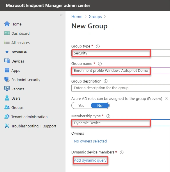 Dynamic membership rule syntax for ZTDId