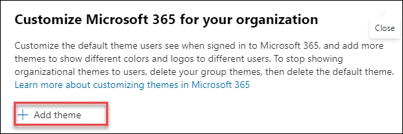 Microsoft Entra ID Company Branding configuration displaying theme color and sign-in customization