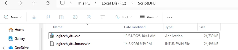 intune win32 app packaging result showing .intunewin file created using IntuneWinAppUtil tool
